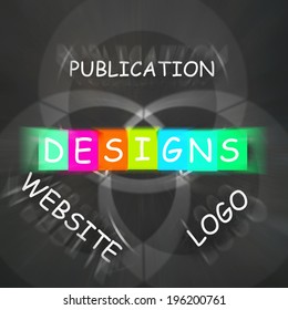 Web design Words Displaying Designs 