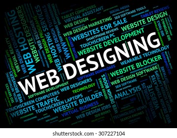Web Designing Showing Designed Websites And Internet