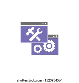 Web developing related icon on background for graphic and web design. Simple illustration. Internet concept symbol for website button or mobile app.
