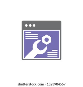 Web developing related icon on background for graphic and web design. Simple illustration. Internet concept symbol for website button or mobile app.