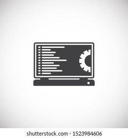 Web developing related icon on background for graphic and web design. Simple illustration. Internet concept symbol for website button or mobile app.