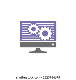 Web developing related icon on background for graphic and web design. Simple illustration. Internet concept symbol for website button or mobile app.