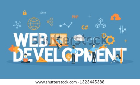 Web development concept illustration. Idea of coding.