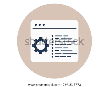 Web development icon. SEO symbol icon vector. Solid vector icons. Flat illustration concept.