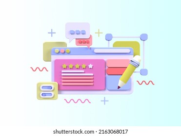 Web Development Ui Ux Design Concept Stock Illustration 2163068017 ...
