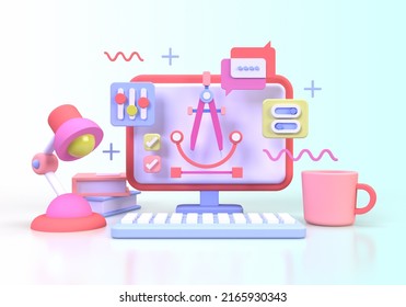 Web Development Ui Ux Design Concept Stock Illustration 2165930343 ...