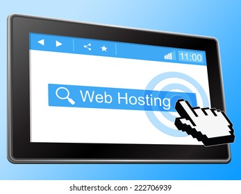 Web Hosting Indicating Website Webhosting And Server