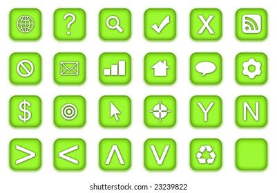 Web Icons Set Aqua Green Symbols Stock Illustration 23239822 | Shutterstock