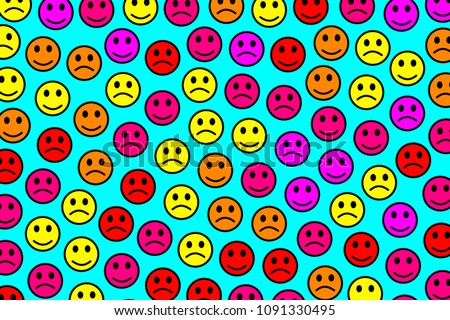 Web illustration. Flat template. Gathering based on random feelings.