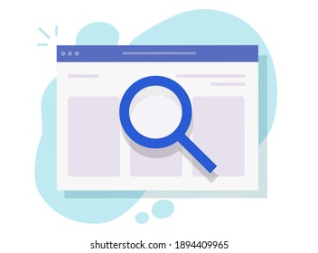 Web Internet Inspection Research Or Online Website Page Quality Digital Analysis Concept, Content Review, Search Review Or Site Data Expertise, Browser Verification Or Explore Find