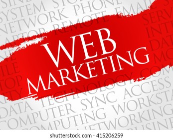 Web Marketing word cloud concept