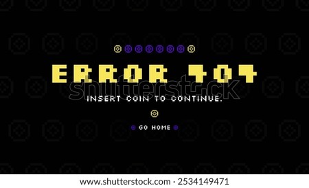 Web Page Error 404 User Interface Template Insert Coin
