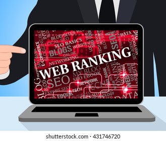 Web Ranking Search Engine Optimization Showing Digital Marketing Website Development And Research For Online Site Traffic