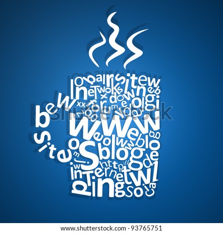 Web site coffee cup concept