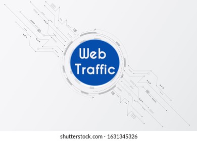web traffic isolated white background