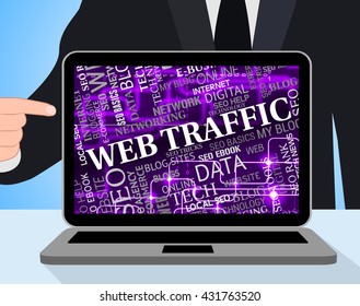 Web Traffic Representing Computing Visitors And Pc