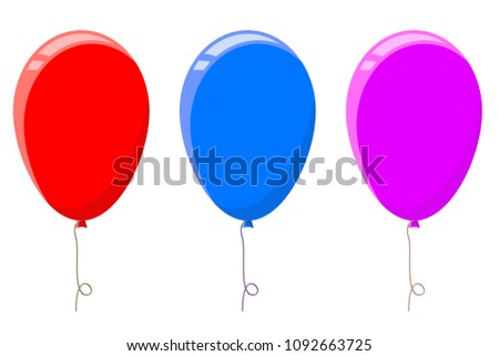 WebColored air baloons. Illustration isolated on white background. Raster version Stock photo © 