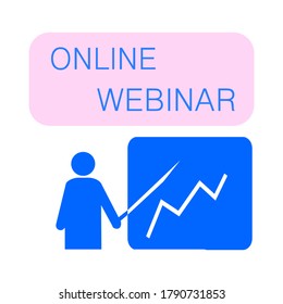 Webinar concept, online course, distant education