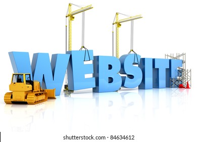 Website Building , Under Construction Or Repair Isolated On A White Background