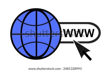 Website Icon. Vector www icon. Web icon. Website icon page symbol for your web design. Internet world vector. browser