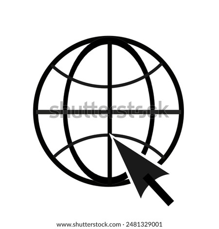 Website Icon. Vector www icon. Web icon. Website icon page symbol for your web design. Internet world vector. browser