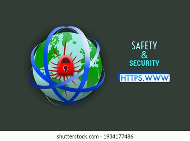 website illustration with security system