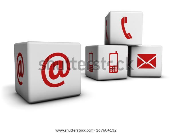 Website Internet Contact Us Page Concept Stock Illustration 169604132