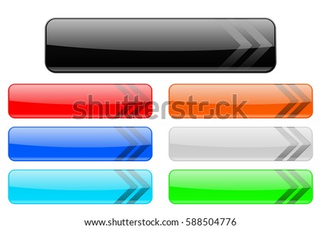 Website menu buttons. 3d illustration isolated on white background. Raster version.