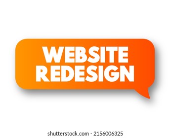 Website Redesign Text Message Bubble, Concept Background