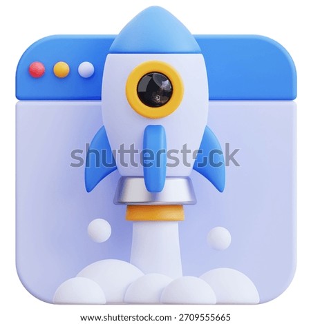 Website Upload Browser Arrow 3D Icon Illustration