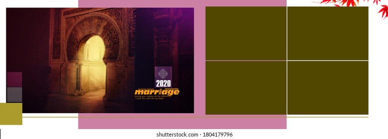 Wedding Album Malti Color  With Frame Background.