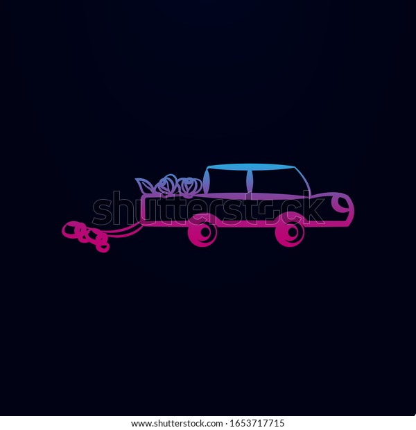 Wedding car\
sketch nolan icon. Simple thin line, outline of wedding icons for\
ui and ux, website or mobile\
application