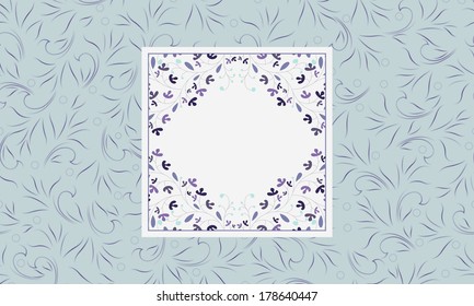 Wedding card or invitation with floral ornament background. Thank you card. Perfect as invitation or announcement. - Powered by Shutterstock