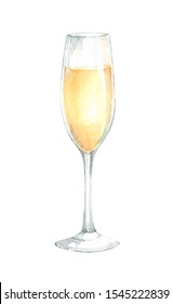 Wedding Champagne Glass Watercolour Clip Art For Invitation Or Greeting Cards