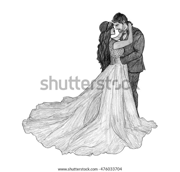 Wedding Couple Stock Illustration 476033704