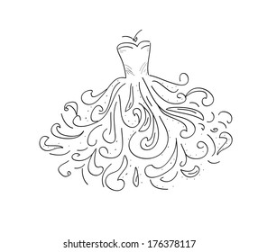 Wedding Dress Stock Illustration 176378117 | Shutterstock