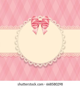 Wedding invitation with bow