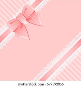 Wedding invitation with bow