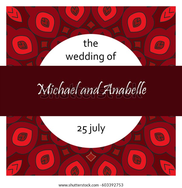 wedding invitation\
card suite with\
mandala