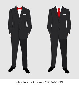 Wedding Mens Suit Tuxedo Collection Set Stock Vector (Royalty Free ...