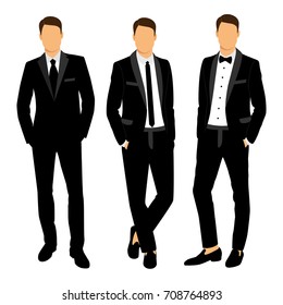 Wedding Mens Suit Tuxedo Collection Groom Stock Illustration 728975488