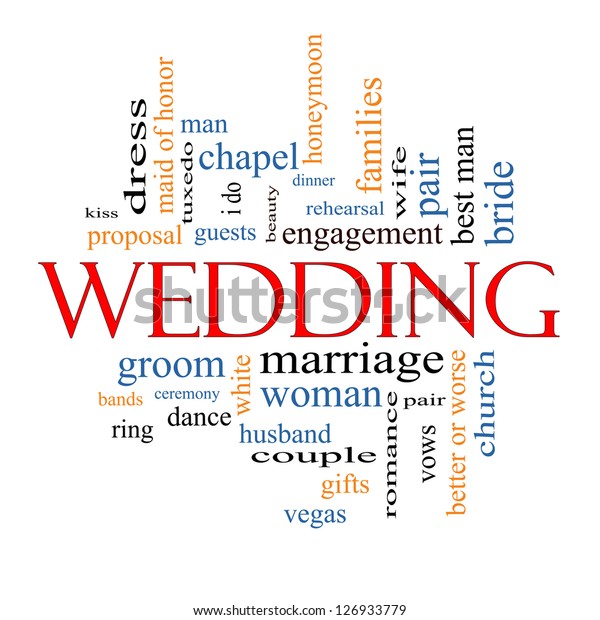 Wedding Word Cloud Concept Great Terms Stock Illustration 126933779