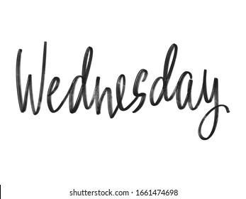 Wednesday Lettering Text Hand Written Word Stock Illustration ...