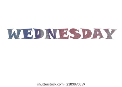 Wednesday Typography Text Banner Word Wednesday Stock Illustration ...