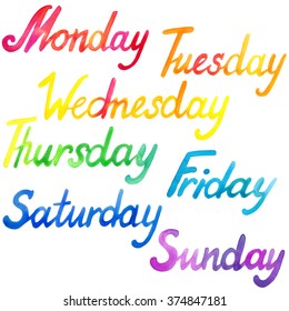 38,190 Days of the week lettering Images, Stock Photos & Vectors ...