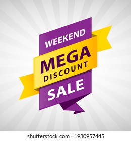 Weekend Mega Discount Sale Banner