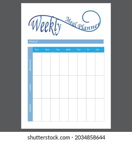 Weekly Meal planner design template - Powered by Shutterstock