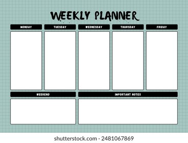 weekly planner in pastel colors - Powered by Shutterstock