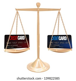 Weighing the differences between a credit and debit card