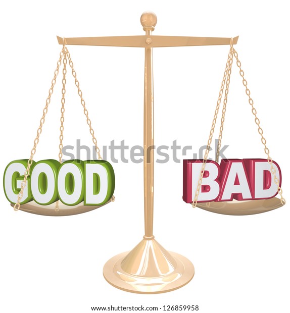 Weighing Good Bad Situation Issue On のイラスト素材